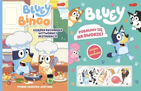 Bluey i Bingo Książka kucharska + Pobawmy się na dworze z magnesami PAKIET - Opracowanie zbiorowe