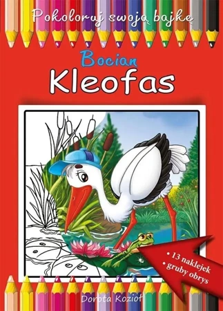 Bocian Kleofas - kolorowanka - Dorota Kozioł