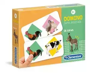 CLEMENTONI Domino Zwierzęta Na Farmie Seria  Zabawki wczesnoszkolne 18069