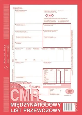 CMR Międzynarodowy list przewozowy 800-2N - Michalczyk i Prokop