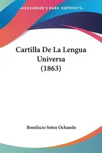 Cartilla De La Lengua Universa (1863) - Ochando Bonifacio Sotos