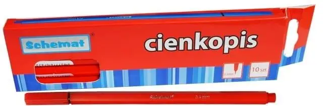 Cienkopis 0,4mm czerwony (10szt) - Schemat