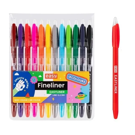 Cienkopis Easyliner 12kol EASY - Easy Stationery