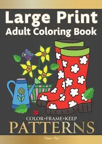 Color Frame Keep. Easy Adult Coloring Book PATTERNS - Page Pippa