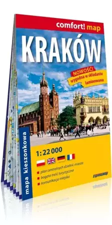 Comfort! map Kraków 1:22 000 mapa kieszonkowa - praca zbiorowa
