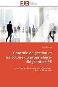 Contrôle de gestion et trajectoire du propriétaire-dirigeant de pe - BERNARD-O