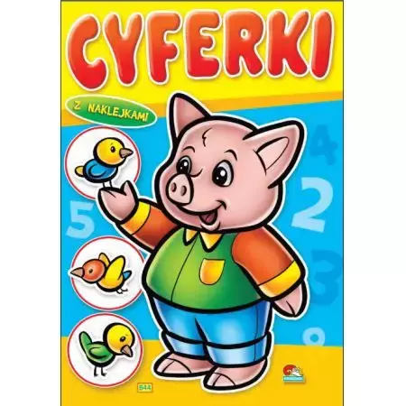 Cyferki z naklejkami. Dinozaur 644