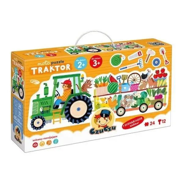 CzuCzu Moto puzzle Traktor 3+ - Bright Junior Media