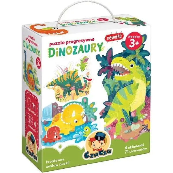 CzuCzu Puzzle progresywne Dinozaury - Bright Junior Media