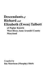 Descendants of Richard and Elizabeth (Ewen) Talbott - Ida Shirk Morrison