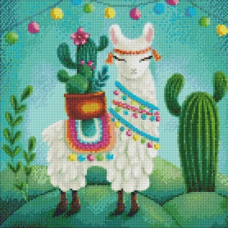 Diamentowa mozaika - Jolly Llama 40x40cm - Ideyka