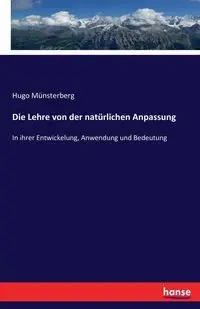 Die Lehre von der natürlichen Anpassung - Hugo Münsterberg