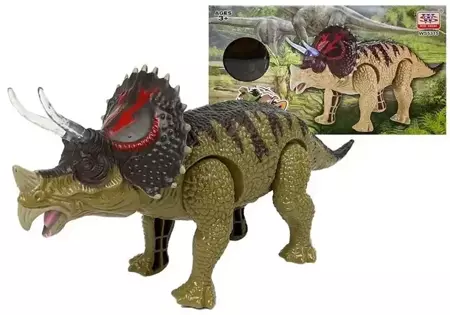 Dinozaur Triceratops zielony - Leantoys