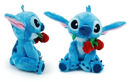 Disney maskotka pluszowa Stitch z różą 25cm - Simba