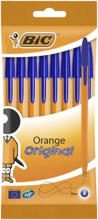 Długopis BIC Orange Original Fine niebieski Pouch 8 sztuk