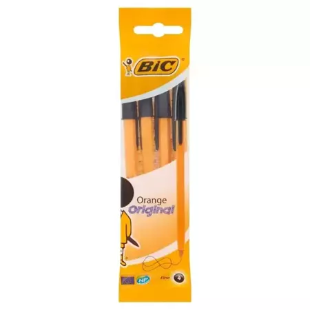 Długopis Orange Original Fine czarny 4szt BIC