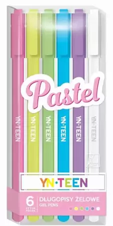 Długopis żelowy 6 kolorów Pastel YN TEEN - INTERDRUK