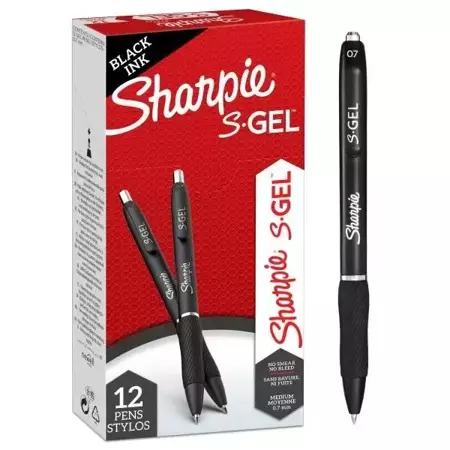 Długopis żelowy S-GEL czarny 0.7mm (12szt) - Sharpie