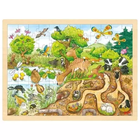 Drewniane puzzle 96 elem. Natura - Goki