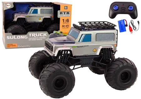 Duże auto terenowe Suv 2.4G R/C 1:16 siwy - Leantoys