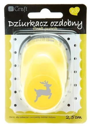 Dziurkacz ozdobny 2,5cm renifer MIX - Dalprint