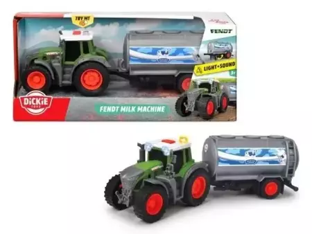 FARM Ciągnik z przyczepą na mleko 26cm - Dickie Toys
