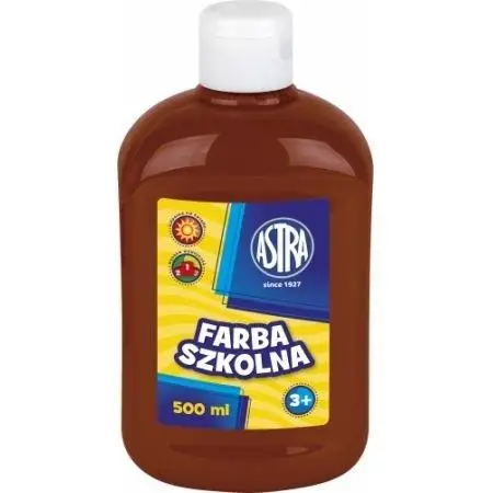 Farba szkolna brąz 500ml ASTRA - ASTRA papiernicze