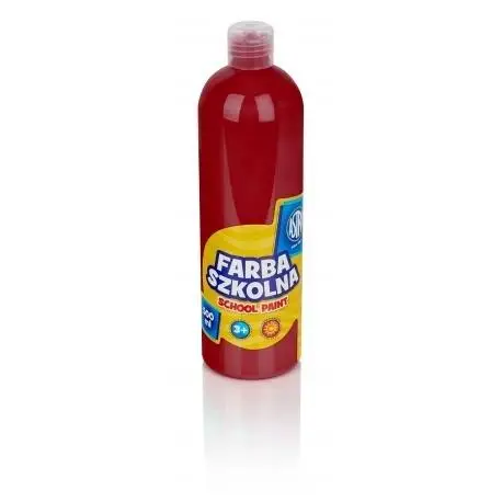 Farba szkolna ciemno czerwona 500ml ASTRA - ASTRA papiernicze