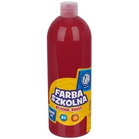 Farba szkolna czerwona ciemna 1000ml ASTRA - ASTRA papiernicze