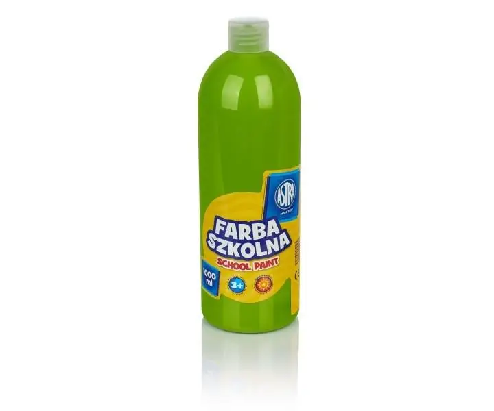 Farba szkolna limonkowa 1000ml ASTRA - ASTRA papiernicze