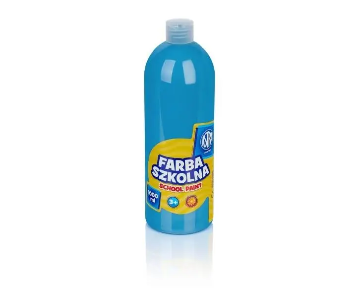 Farba szkolna niebieska 1000ml ASTRA - ASTRA papiernicze