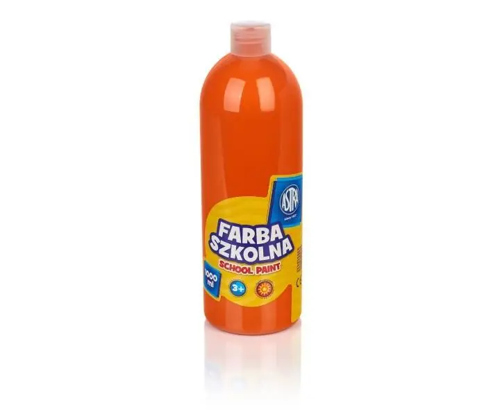 Farba szkolna pomarańczowa 1000ml ASTRA - ASTRA papiernicze