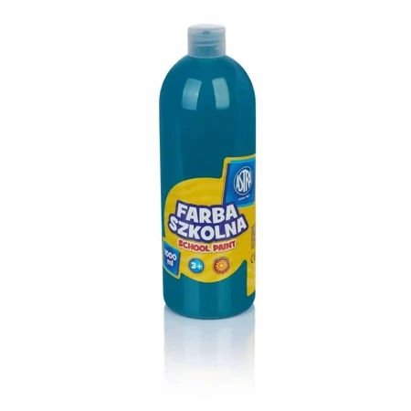 Farba szkolna turkusowa 1000ml ASTRA - ASTRA papiernicze