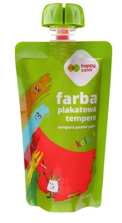 Farba tempera 100ml czerwona HAPPY COLOR - GDD