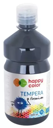 Farba tempera Premium 500ml czarna HAPPY COLOR - GDD