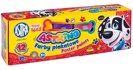 Farby plakatowe 12 kolorów Astrino ASTRA - ASTRA papiernicze