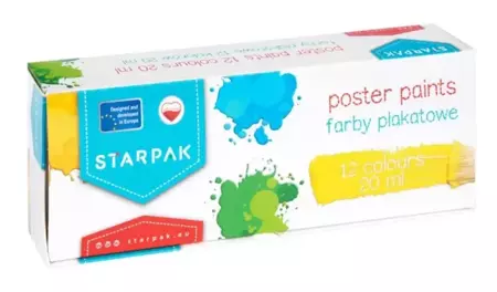 Farby plakatowe School 12 kolorów - STARPAK