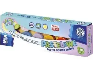 Farby plakatowe pastelowe 12 kol x 20ml ASTRA - ASTRA papiernicze