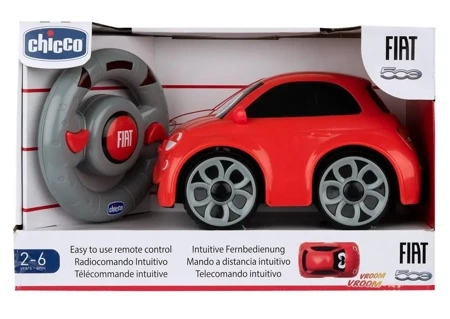 Fiat 500 z pilotem czerwony - Chicco