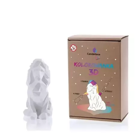 Figurka do pomalowania - Lion Low-Poly - Candellana Kids