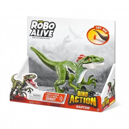 Figurka interaktywna Dino Action seria 1 Raptor - ZURU Robo Alive