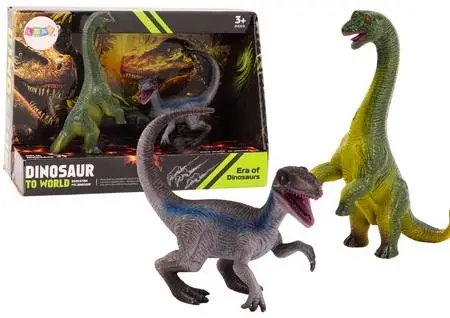 Figurki dinozaurów Brachinozaur Velociraptor 2el - Leantoys