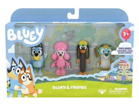 Figurki przyjaciele Bluey BLU13014 4pak - TM TOYS