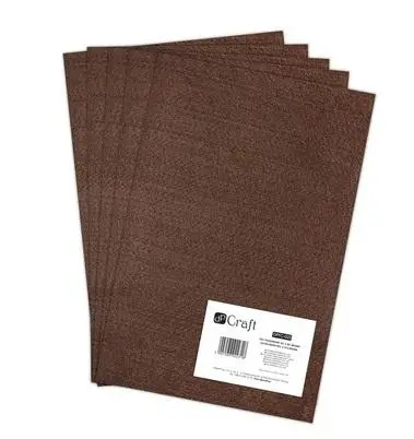 Filc poliestrowy A4 brown 5szt - Dalprint