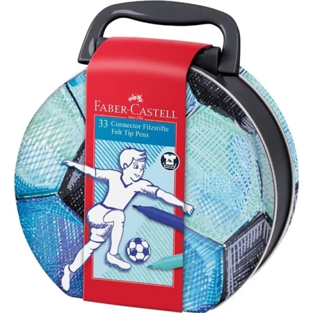 Flamastry Connector 33 kolory walizka football - Faber Castell