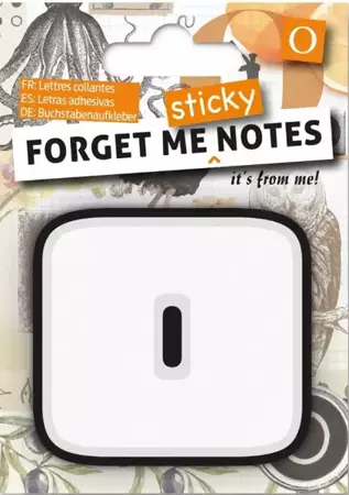 Forget me sticky notes kart samoprzylepne litera O - IF