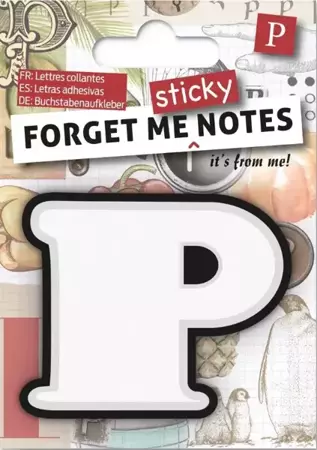 Forget me sticky notes kart samoprzylepne litera P - IF