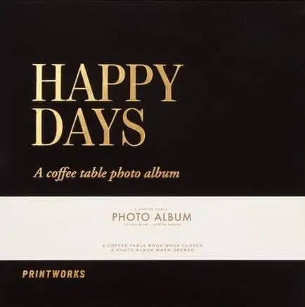 Fotoalbum. Happy Days Black - PRINTWORKS