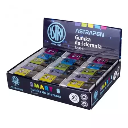 Gumka do ścierania Smart S (30szt) ASTRA - ASTRA papiernicze