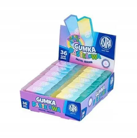 Gumka dwukolorowa Pastel Line (36szt) ASTRA - ASTRA papiernicze